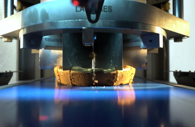 Snijmachine voor producten bij -20°