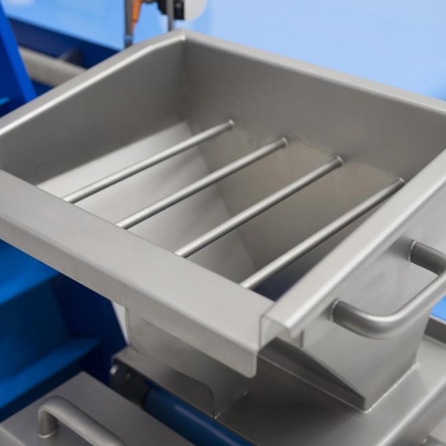 Side coating machine hopper